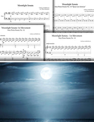 Moonlight Sonata - MVMT-1: Pick your level - Piano sheet