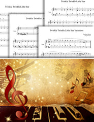 Twinkle Twinkle Little Star: Pick your level - Piano sheet music