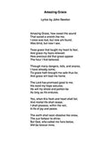 Amazing Grace - Lyrics page