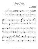 Jupiter Theme Level 4 - 1st piano music sheet