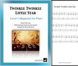 Twinkle Twinkle Little Star Level 1 - Cover & 1st piano sheet