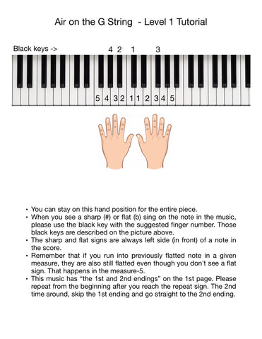 Air on the G String: Level 1 - Tutorial page