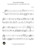 Air on the G String: Level 2 - Piano sheet music - page 1