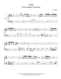 Aria from Goldberg Variation: Level 1 - 1st music page