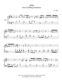 Aria from Goldberg Variations: Level 2 - 1st music page