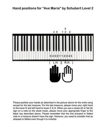 Ave Maria b Schubert: Level 2 piano tutorial page