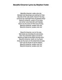 Beautiful Dreamer - Lyrics page