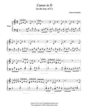 Canon in D Level 2 - 1st piano music sheet