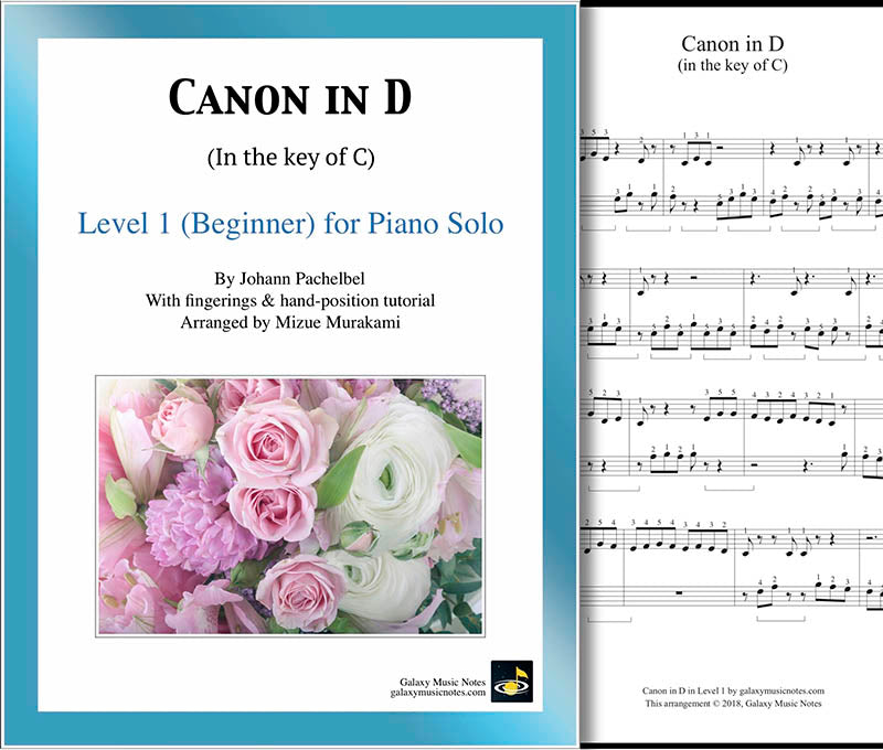 Canon in D Level 1 - Cover sheet & 1st page