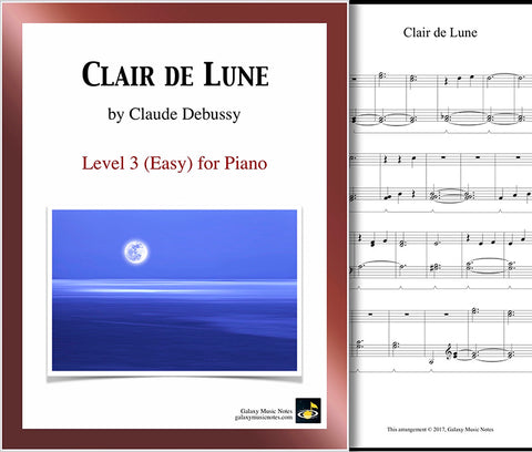 Clair de Lune: Level 2 - Cover sheet & 1st page