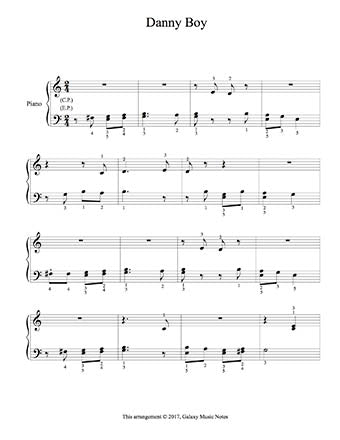 Danny Boy Level 2 - 1st piano music sheet