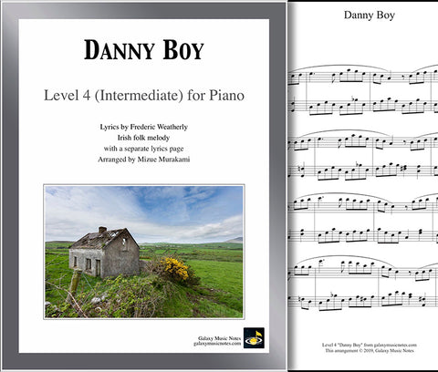 Danny Boy: Level 4 - 1st piano page & cover