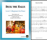 Deck the Halls Level 1 - Cover sheet & 1st page