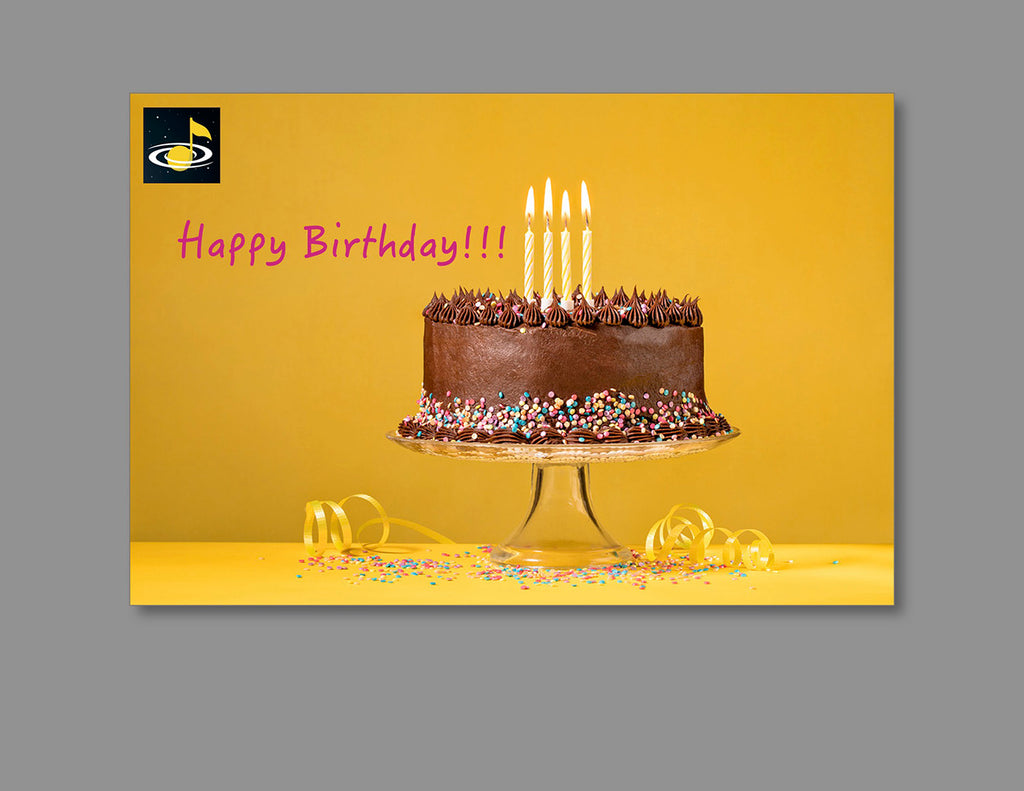 Gift card: Birthday - Galaxy Music Notes