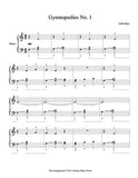 Gymnopedies No. 1 Level 2 - 1st piano music sheet