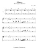 Habanera | Carmen | Level 1 | 1st piano music sheet