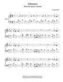 Habanera | Carmen | Level 2 | 1st piano music sheet
