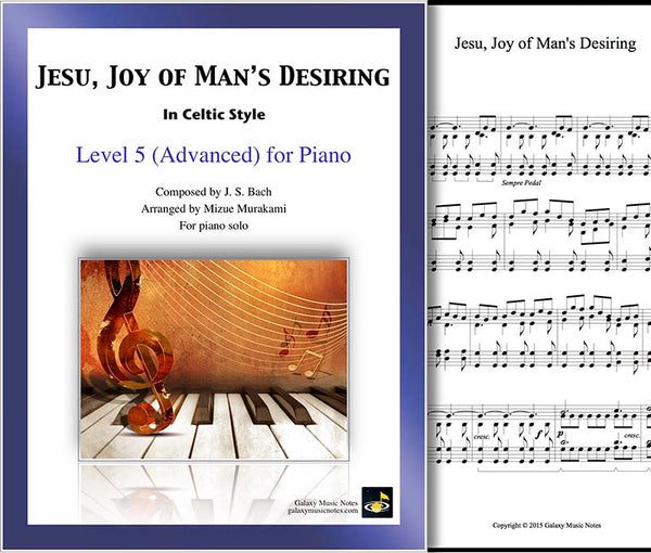 Jesu, Joy of Man's Desiring [Advanced piano solo sheet] Celtic