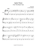 Jupiter Theme Level 3 - 1st piano music sheet
