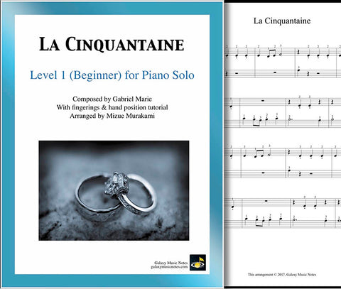 La Cinquantaine Level 1 - Cover sheet & 1st page