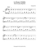 La Donna e Mobile Level 3 - 1st piano music sheet