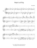 Maple Leaf Rag Level 1: Piano sheet music - Page 1
