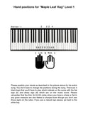 Maple Leaf Rag Level 1: Piano tutorial page