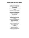 Nobody Knows Trouble I've Seen - Lyrics page