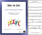 Ode to Joy: Level 5 - 1st piano page & cover