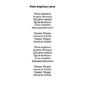 Panis Angelicus - Lyrics page