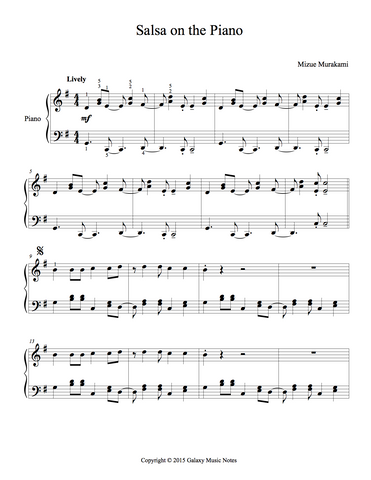 Salsa on the Piano Level 4 - 1st piano music sheet