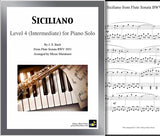 Siciliano Sonata BWV 1031 Level 4 - Cover & 1st page