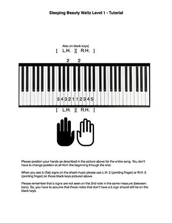 Sleeping Beauty Waltz Level 1 - Tutorial page