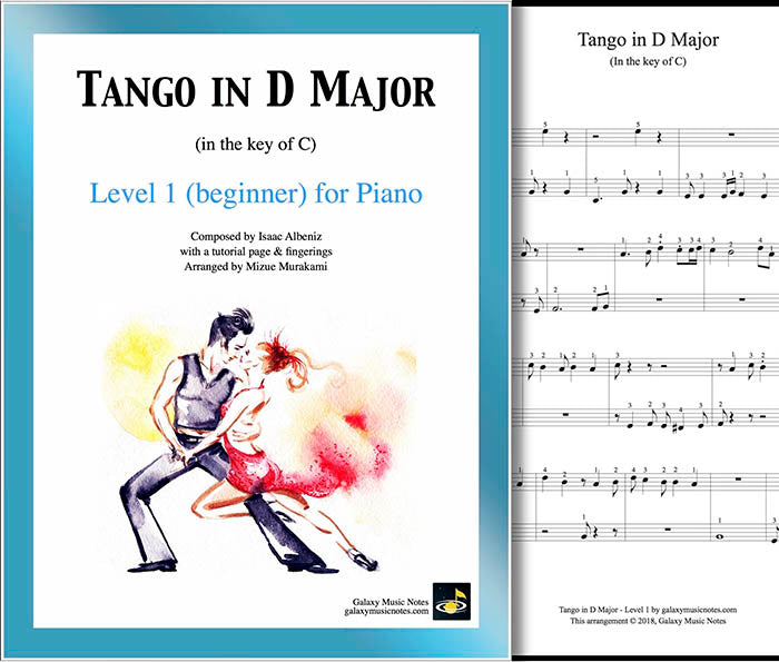 Tango in D Major Level 1 - Cover & partial 1st page