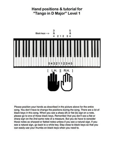 Tango in D Major Level 1 - Tutorial page