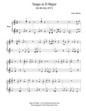 Tango in D Major Level 2 - 1st piano music sheet