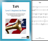 Taps Level 1 - Cover & 1st piano sheet