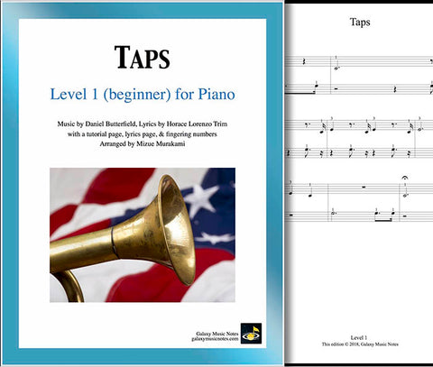 Taps Level 1 - Cover & 1st piano sheet
