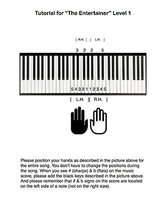 The Entertainer Level 1 - Tutorial page