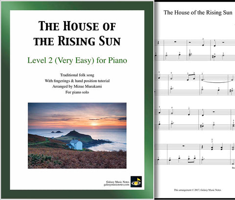 The House of the Rising Sun Level 2 - Cover & 1st piano sheet