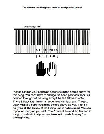 The House of the Rising Sun Level 2 - Tutorial page