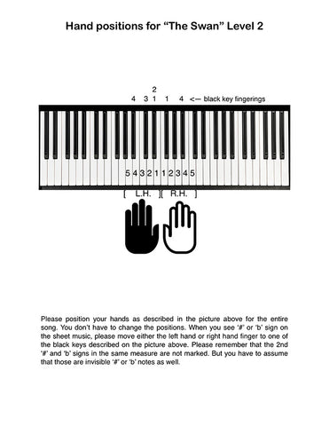 The Swan: Level 2 - Piano tutorial page
