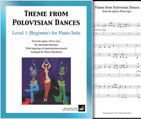 Theme from Polovtsian Dances Level 1 - Cover & 1st page