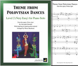 Theme from Polovtsian Dances Level 2 - Cover & 1st page
