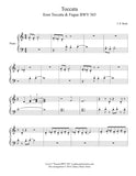 Toccata BWV 565: Level 2 Piano sheet music - page 1