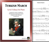 Turkish March by Beethoven Level 3 - Cover sheet & 1st page