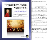 Twinkle Little Star 6 Variations: by Mozart - Level 5 Piano sheet music