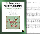 We Wish You a Merry Christmas Level 2 - Cover & 1st piano page