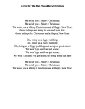 We Wish You a Merry Christmas: Level 2 - Lyrics page