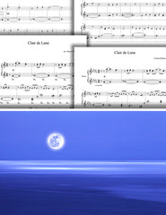 Clair de lune: Pick your level - Piano sheet music